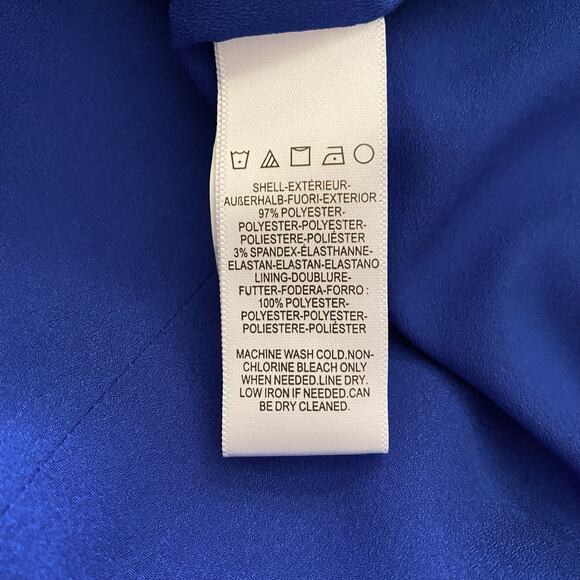 NWOT Dress the Population Tiffany One-Shoulder Midi Dress in Electric Blue, XS - Picture 9 of 13